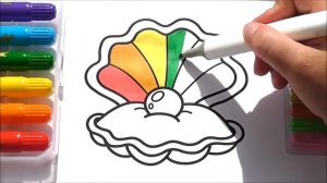 Раскраска Для Детей Ракушка Как Рисовать Ракушку Рисуем Раскраски