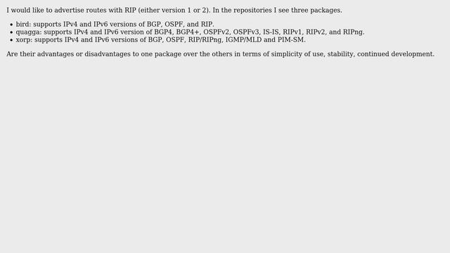 Ubuntu: Routing internet protocol with either bird or quagga packages смотреть онлайн