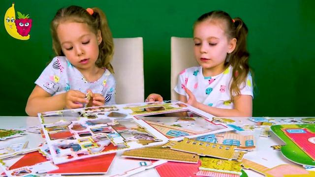 ЧЕЛЛЕНДЖ - собираем ДОМик для кукол. Детский канал Полина Малина и Юлиана Банана. Возраст 0+ смотреть онлайн