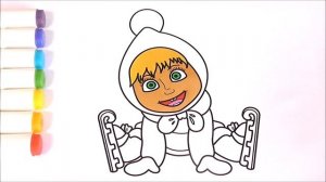 Маша и Медведь Мультик Раскраска для Детей Рисуем Раскраски для Малышей