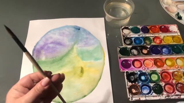 Учимся рисовать легко. Акварельная живопись "Весенняя полянка".