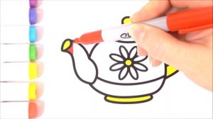 Чайник Раскраска Как Рисовать Чайник Рисуем Чайник Рисуем Раскраски