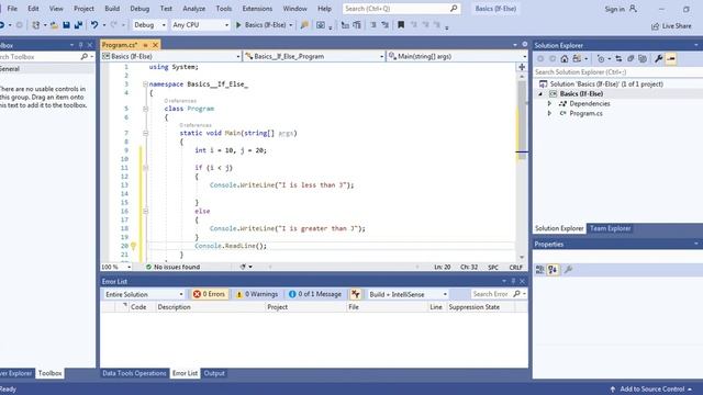 How to use If-Else Statement| |Console Application| Visual Studio 2019 смотреть онлайн