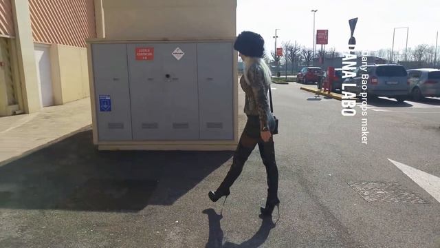 DANA LABO boots my passion - walking to shopping in over knee black boots смотреть онлайн