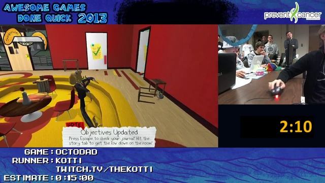 Octodad PC: SPEED RUN in 0:10:43 by Kotti at Awesome Games Done Quick 2013 смотреть онлайн