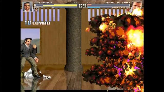 MUGEN: Toni Cipriani and Claude VS Franklin Clinton and Michael De Santa смотреть онлайн
