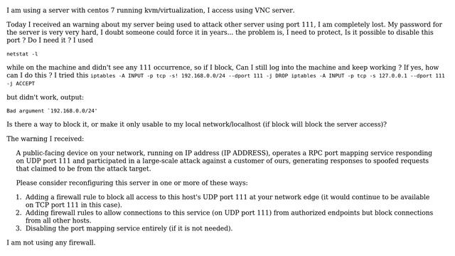 Block port 111 on centos 7 (2 Solutions!!) смотреть онлайн