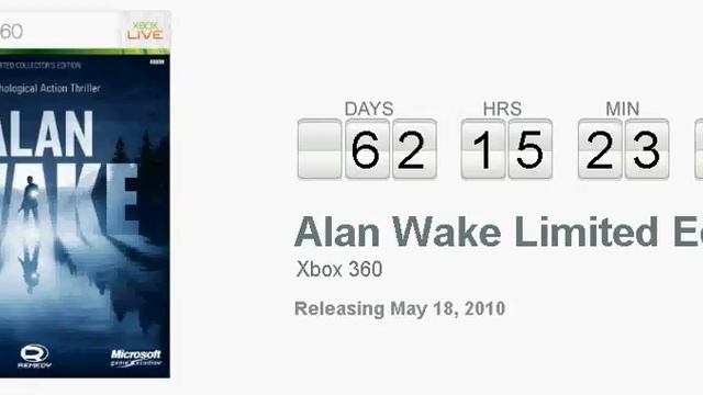 Alan Wake Limited Edition Xbox 360 Countdown смотреть онлайн