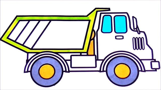 Рисуем Раскраски ГРУЗОВАЯ МАШИНА САМОСВАЛ Раскраски для детей смотреть онлайн