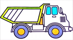 Рисуем Раскраски ГРУЗОВАЯ МАШИНА САМОСВАЛ Раскраски для детей