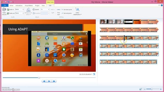 Using MovieMaker to create .MP4 video смотреть онлайн