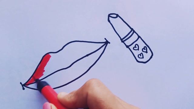 How to draw lips and lipstick 💄|Children drawing|kids learn to draw|toys |picture draw|Draw easy TV смотреть онлайн