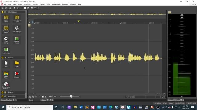 Using Sony Sound-Forge 14 for the first time. смотреть онлайн