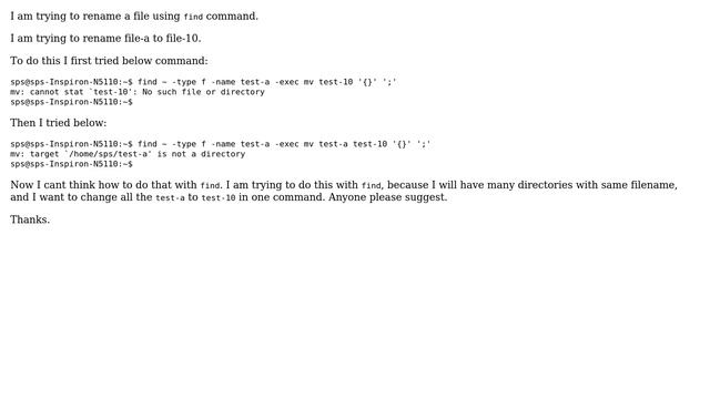 How to rename a file using find command? смотреть онлайн