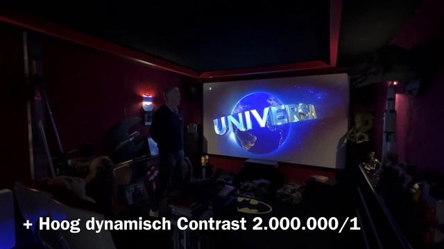 Optoma Uhz65LV In A Dedicated Hometheater Surrounded By Starwars, Jurassic Park, E.T, Batman