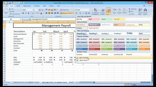How To Create style to format data смотреть онлайн
