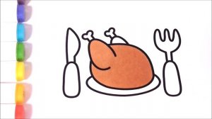 Набор для кухни Видео раскраска Как нарисовать набор для кухни Рисуем Раскраски