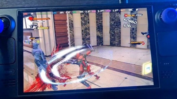 Deadpool on Steam Deck OLED with Steam OS 3.6/FPS 60,settings + Rus