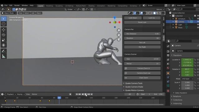 Blender Ninja Realistic Camera Shake Movements with Quake Motion смотреть онлайн