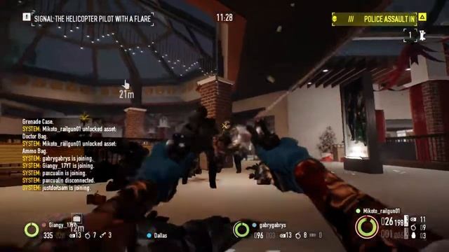 PAYDAY 2: The Big Score mini gun dozer vs akimbo cross guards смотреть онлайн