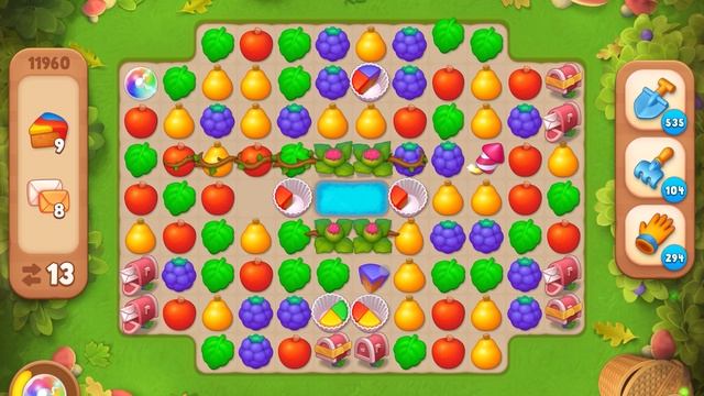 GardenScapes уровень 11960 без бустеров