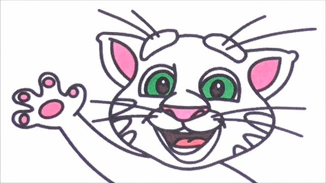 Говорящий Том и Друзья Анжела Джинджер Рисуем Раскраски смотреть онлайн