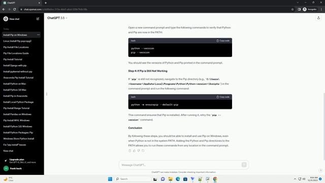 pip install not in path windows смотреть онлайн