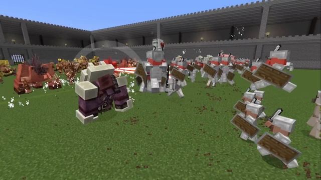 PIGLIN ARMY Vs IRON GOLEM ARMY In Mob Battle