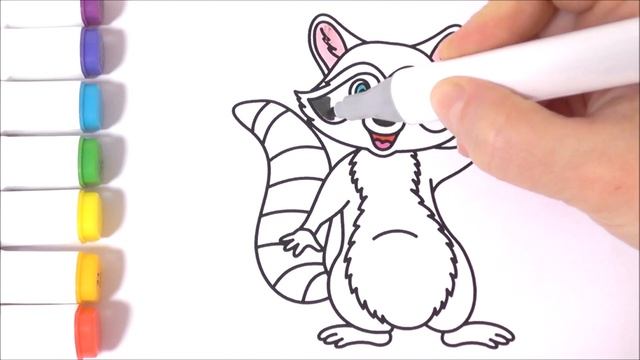 Енот Как Рисовать Енота Рисуем Енота Рисуем Раскраски смотреть онлайн