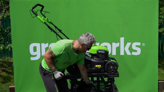 Газонокосилка аккумуляторная самоходная Greenworks GD40LM46SP, 40V, 46 см (артикул 2506807) смотреть онлайн