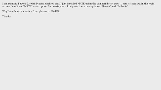 Unix & Linux: Fedora 23: Changing from Plasma to MATE смотреть онлайн