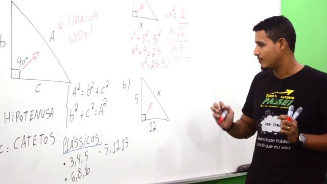 Teorema de Pitágoras - Professor Romário Fernandes - Curso Preparatório Passei смотреть онлайн