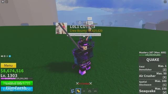Awakened Quake and ice showcase (BLOX FRUIT) смотреть онлайн