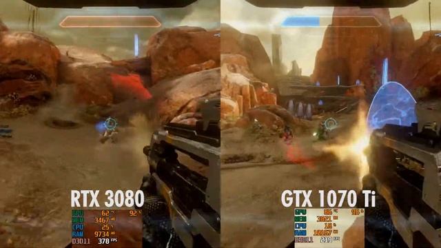RTX 3080 vs GTX 1070 Ti Halo 4 Benchmark смотреть онлайн