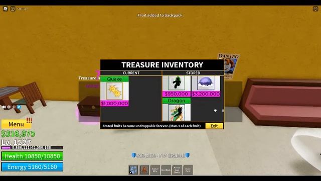 Eating quake fruit Blox Fruit (awakening next vid) смотреть онлайн