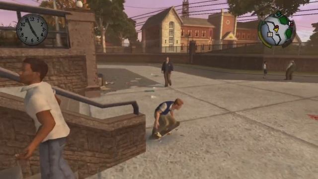 Bully - Skateboard Trick GLITCH - Grinding Handrails! смотреть онлайн
