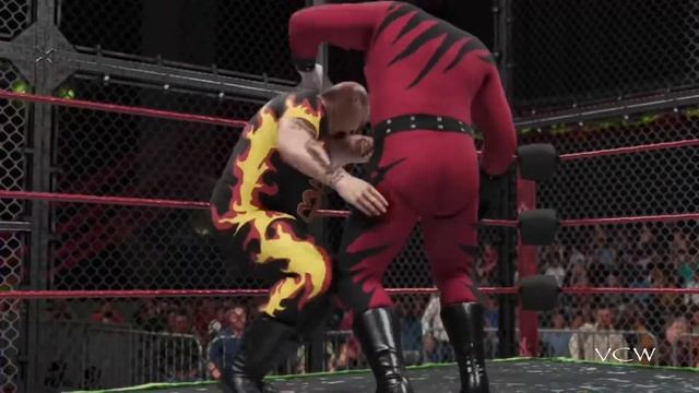 WWE2k19 Xbox One: Kane Vs Bam Bam Bigelow 3 - (Hell In A Cell Match)