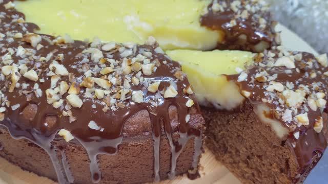 ШОКОЛАДНЫЙ ПИРОГ « ВУЛКАН » с заварным кремом ✨ смотреть онлайн