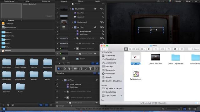 Old TV Logo Reveal Intro #01 | Apple Motion Template смотреть онлайн