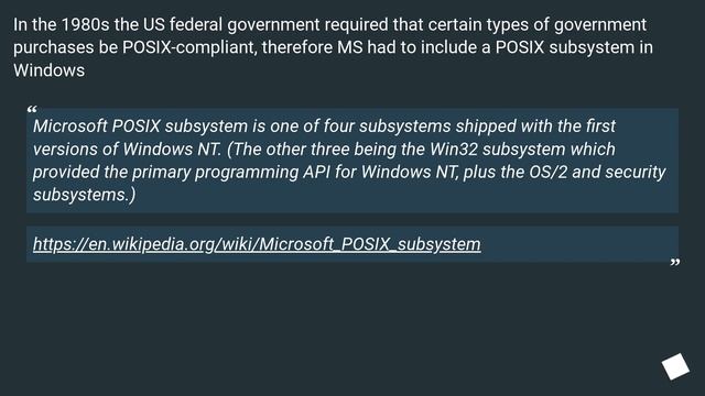 If Windows 7 doesn't support WSL, then what is "Subsystem for UNIX-based Applications"? смотреть онлайн