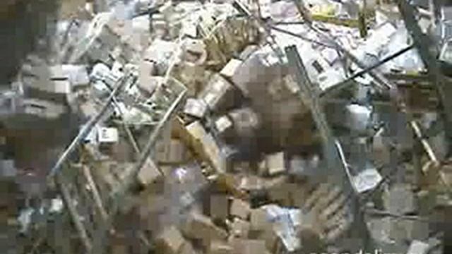 Fork Lift Accident Trashes Alcohol Warehouse **MUST SEE** смотреть онлайн