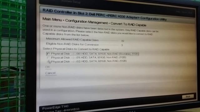 Dell PowerEdge T140 Create RAID 5 in BIOS смотреть онлайн