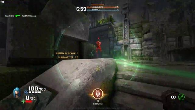Quake Champions railgun 8/12/18 7 kill streak смотреть онлайн