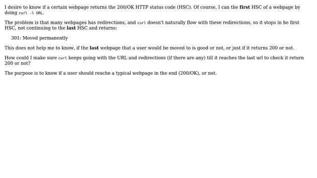 Ubuntu: recursive curl -l to get end state of a webpage смотреть онлайн