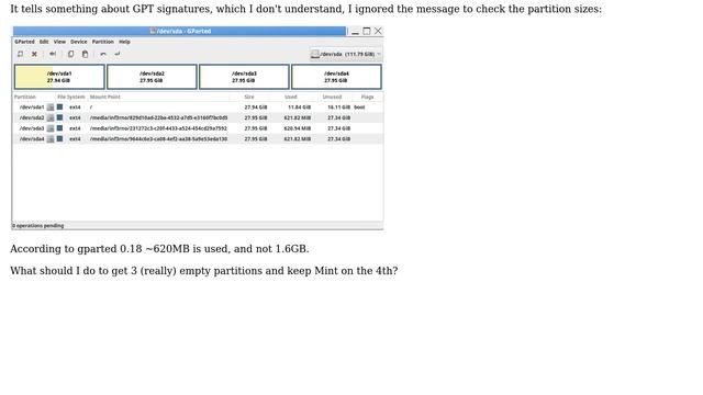 GParted created 30GB partition with 0.6-1.6GB usage смотреть онлайн