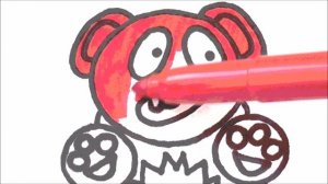 РИСУЕМ И РАСКРАШИВАЕМ ЖЕЛЕЙНОГО МЕДВЕДЯ ВАЛЕРУ DRAWING AND COLORING GUMMY BEAR VALERA