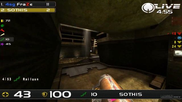 FraZe vs SOTHIS - DreamHack Winter 2013 Group A Round 5 (Quake Live VOD) смотреть онлайн