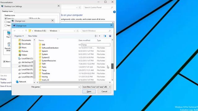 How to change Recycle Bin Icon in Windows 10 build 10041 смотреть онлайн
