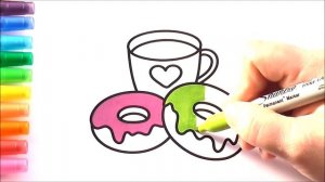 Пончики Мультик Раскраска Как Рисовать Пончик Рисуем Раскраски для Детей