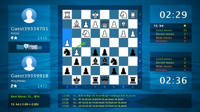Knight's Bad Move: Guest39334701 - Guest39359918 : 0-1 (By ChessFriends.com) смотреть онлайн